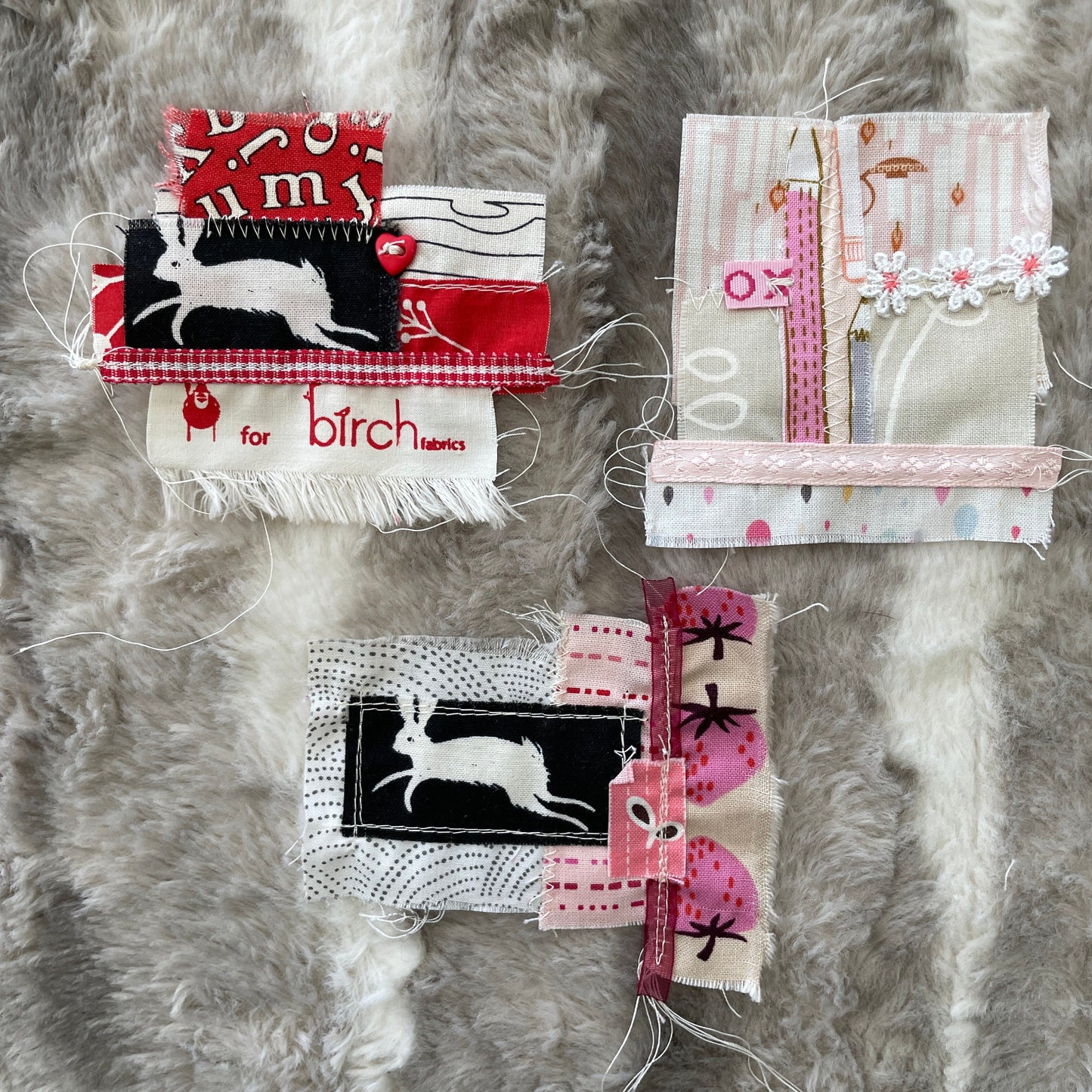 journal fodder | Sewn Snipped Bits | mini scrap quilt | fabric ephemera | tiny patchwork quilt | eye candy for your journal