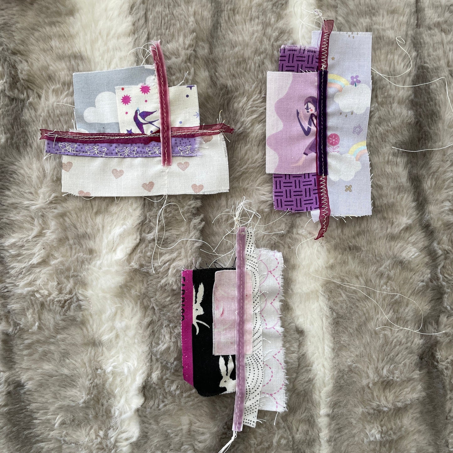 journal fodder | Sewn Snipped Bits | mini scrap quilt | fabric ephemera | tiny patchwork quilt | eye candy for your journal