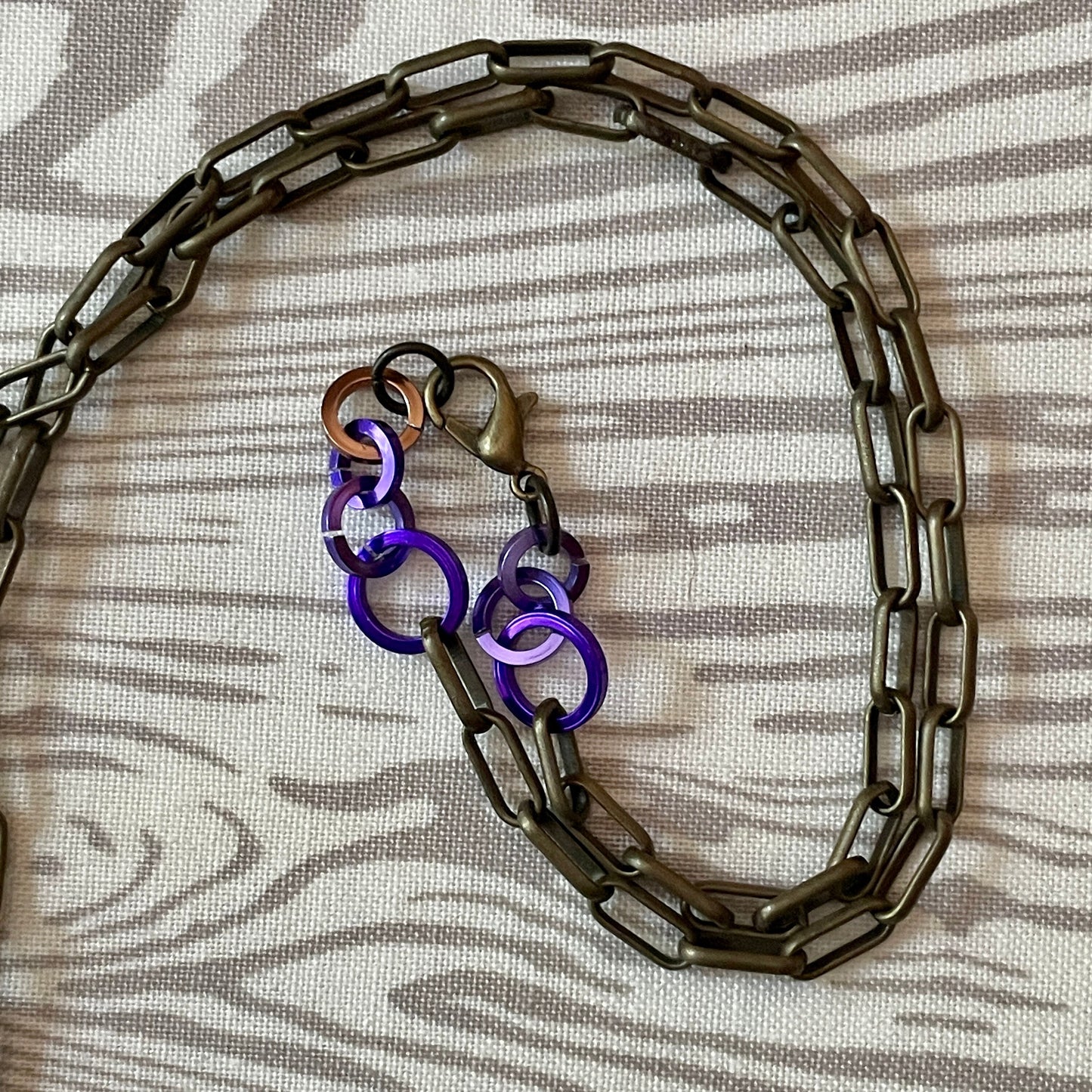 Purple rose Flying Coffin resin shaker necklace on 20 inch antique brass finish chain link | spooky steampunk unisex Halloween charm