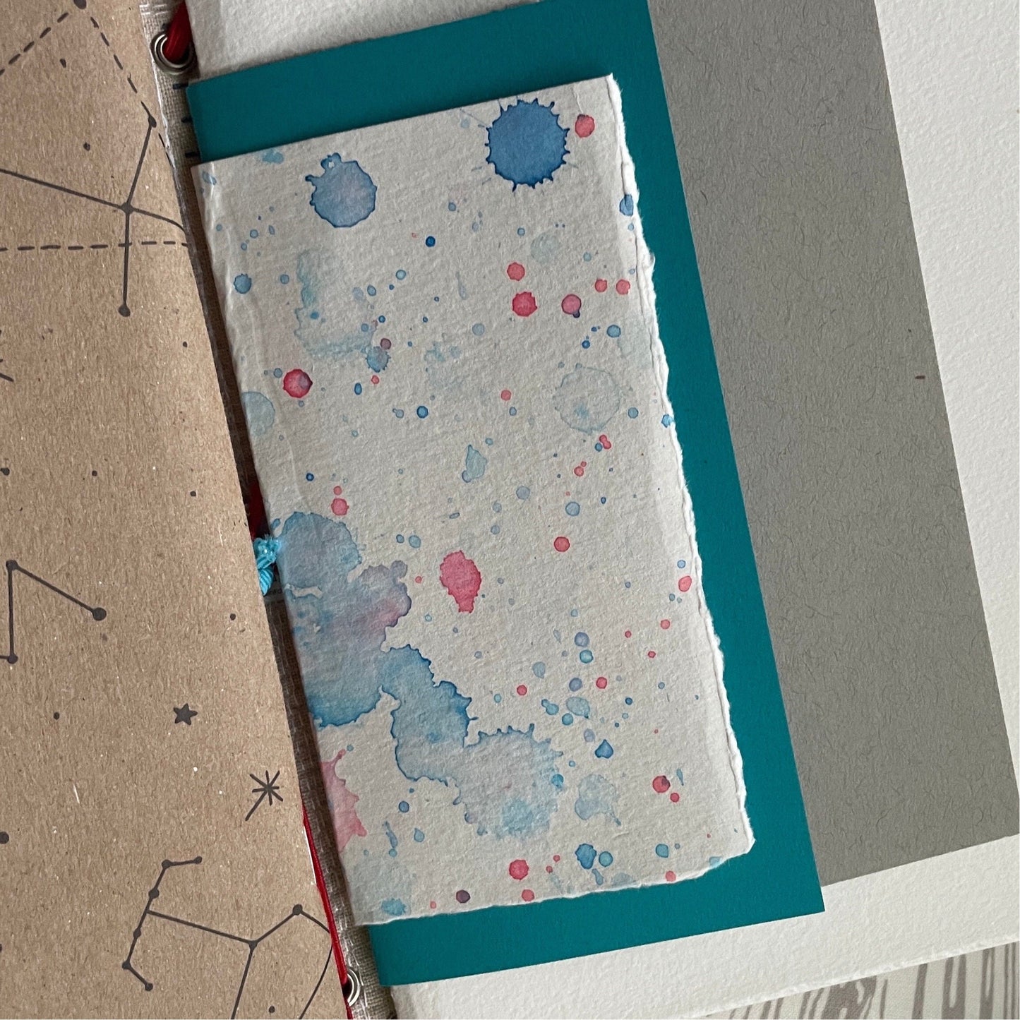 Sweater Weather refillable watercolor journal | winter themed travelers notebook | quilted fabric fauxdori | kawaii mixed media sketchbook