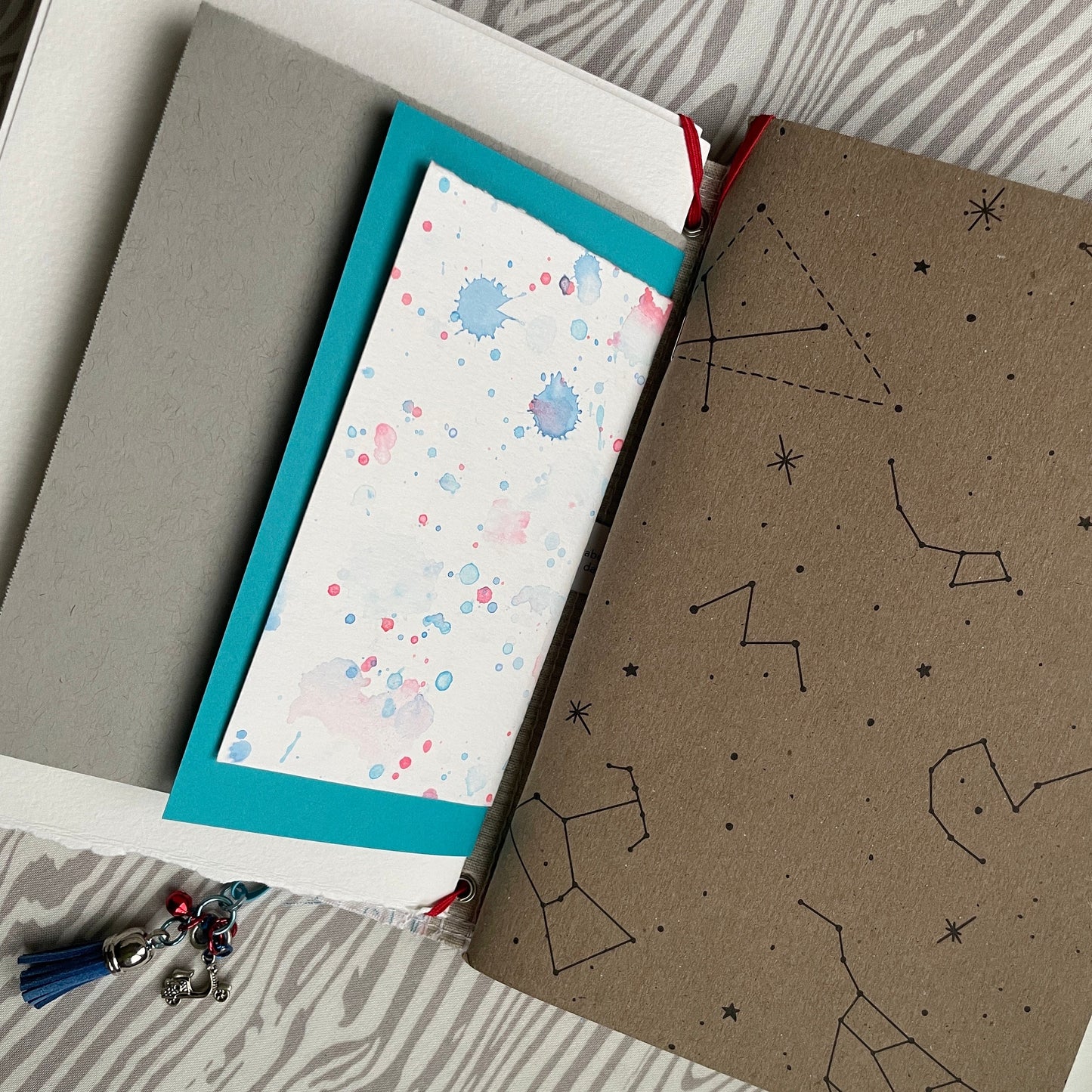 Sweater Weather refillable watercolor journal | winter themed travelers notebook | quilted fabric fauxdori | kawaii mixed media sketchbook