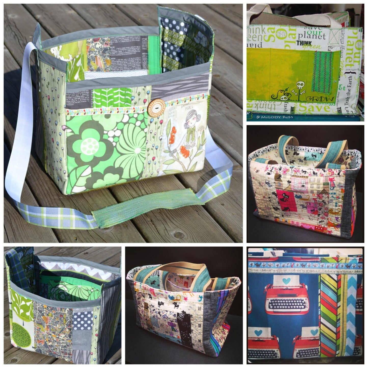 CUSTOM quilted travel bag : great tote for teachers | artists | sewists | knitters