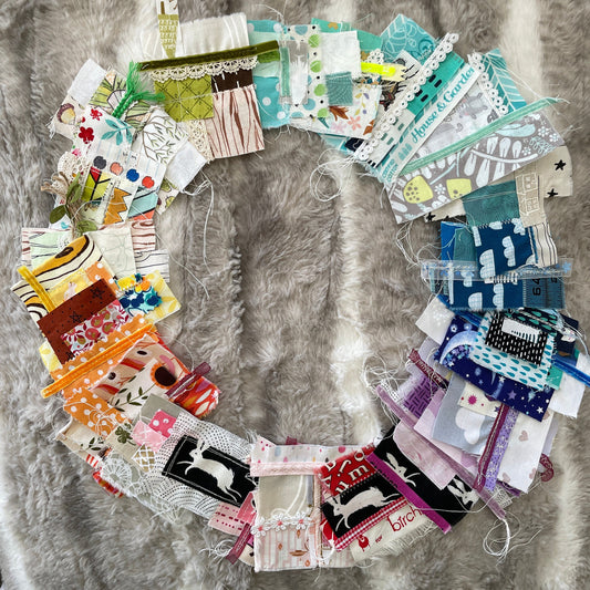 journal fodder | Sewn Snipped Bits | mini scrap quilt | fabric ephemera | tiny patchwork quilt | eye candy for your journal